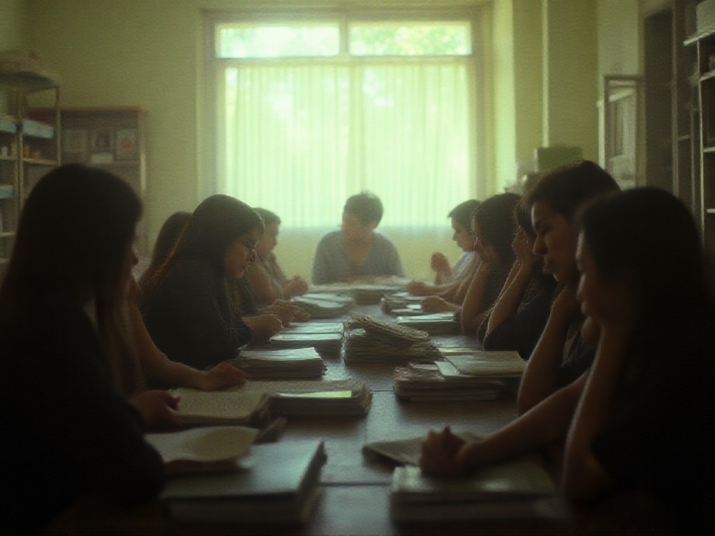 Estudiantes en un aula de universidad pública